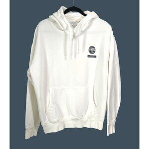 D&F White Hoodie with Front Pocket & Hooded Design Size XL